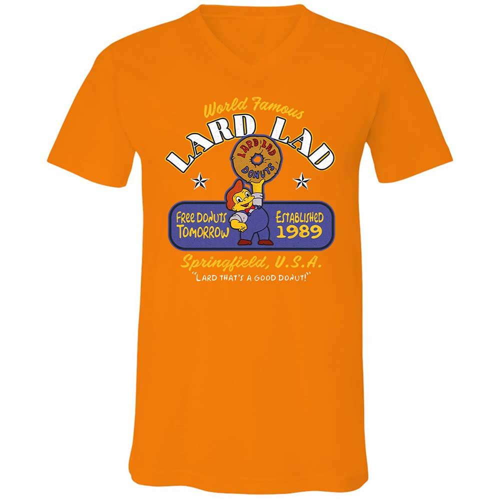 Unisex V-Neck T-Shirt - Y7LG7PQW - Orange - 12
