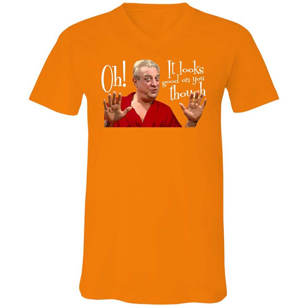 Unisex V-Neck T-Shirt - 7E367MEM - Orange - 12