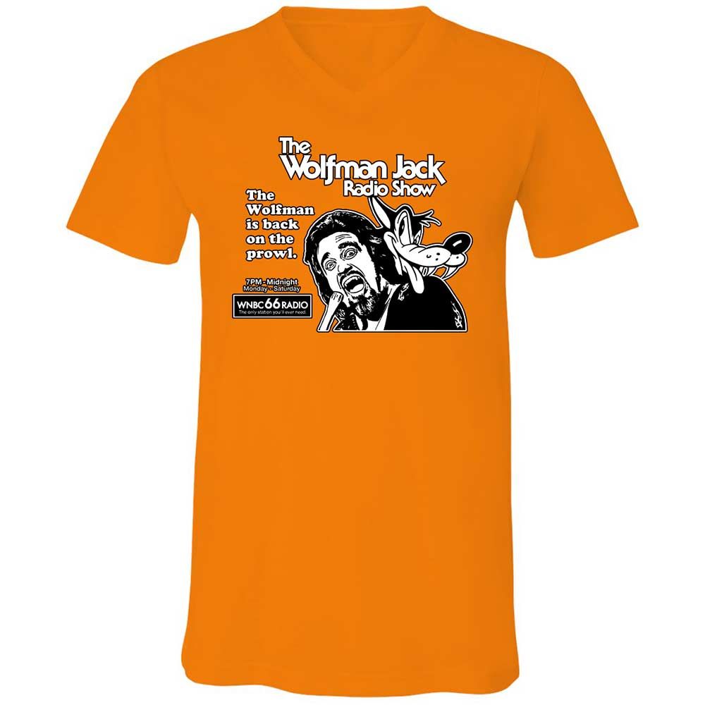 Unisex V-Neck T-Shirt - 5KW6VL9X - Orange - 12