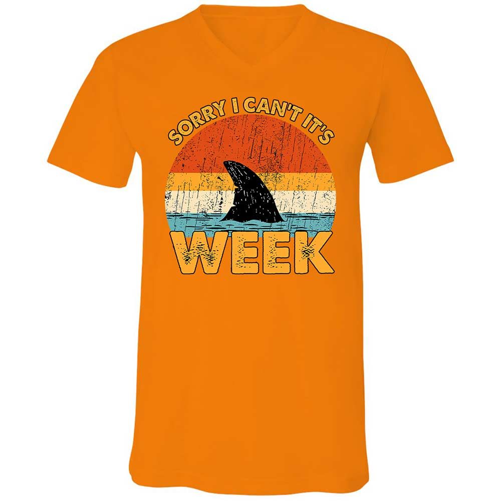 Unisex V-Neck T-Shirt - QJEEKSTK - Orange - 12