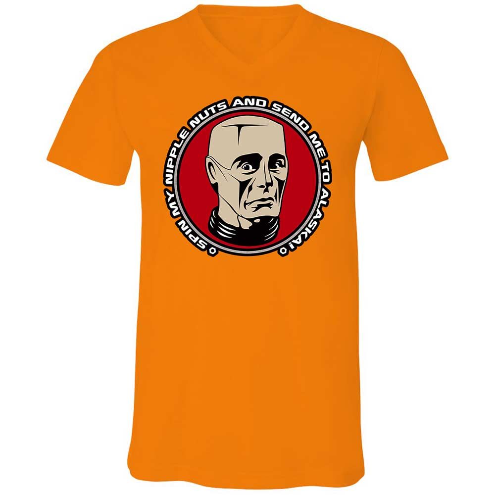 Unisex V-Neck T-Shirt - 3YL6Y5FR - Orange - 12