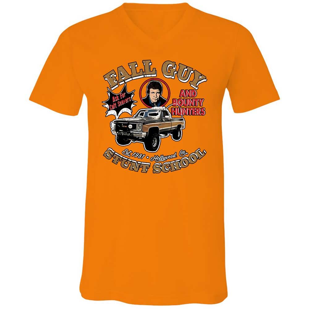 Unisex V-Neck T-Shirt - R7F1SAY7 - Orange - 12