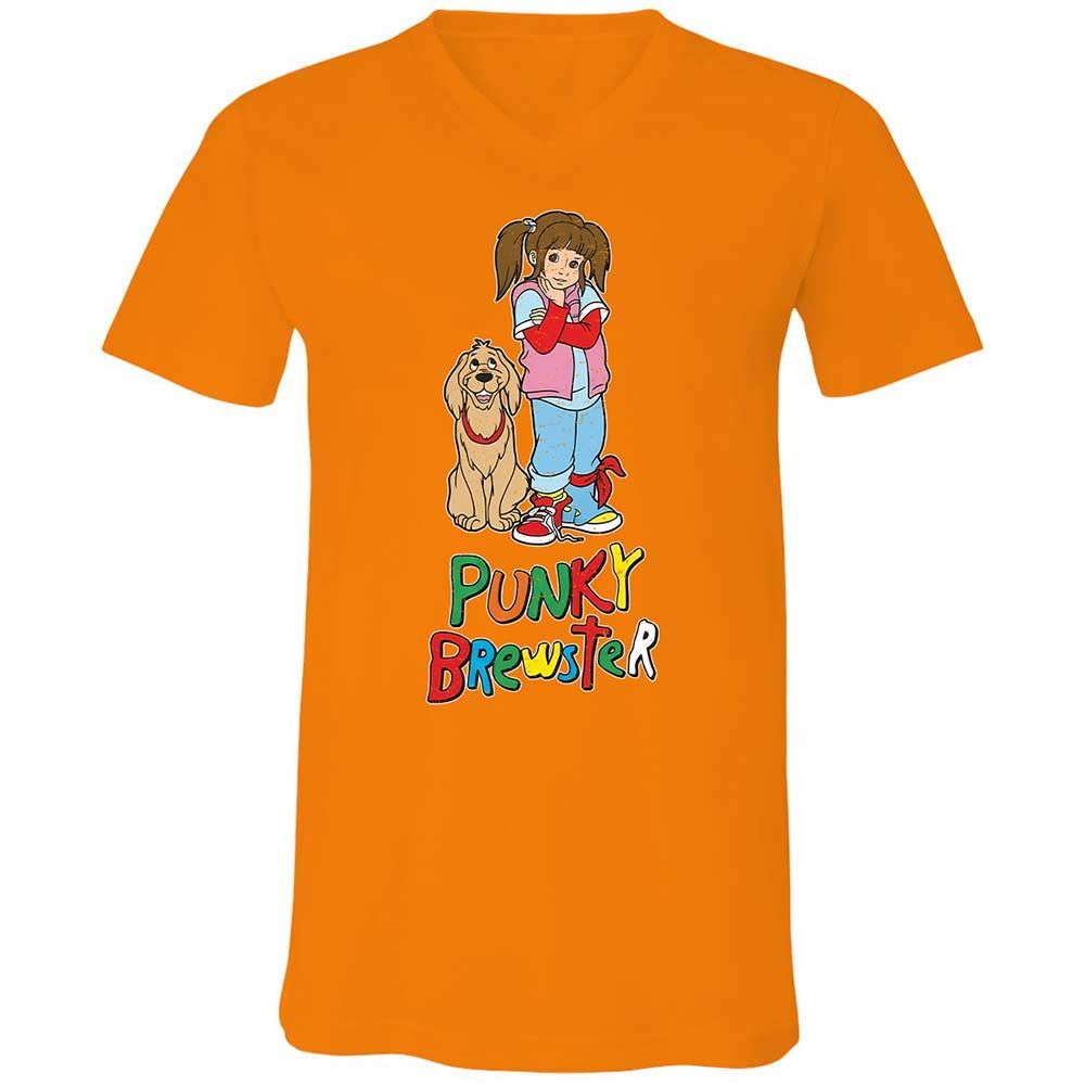 Unisex V-Neck T-Shirt - 37G7L8KB - Orange - 12