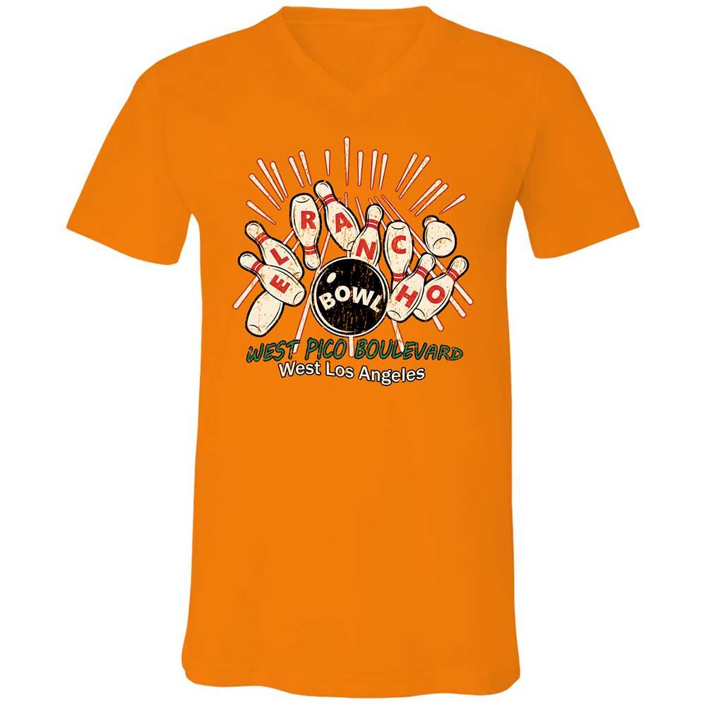 Unisex V-Neck T-Shirt - C5VAMVBX - Orange - 12