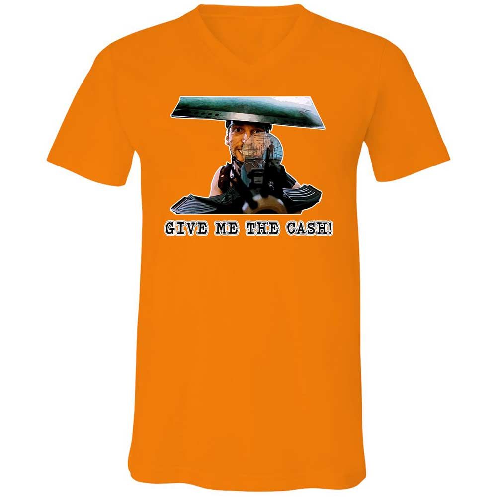 Unisex V-Neck T-Shirt - CF7NGZ5Y - Orange - 12
