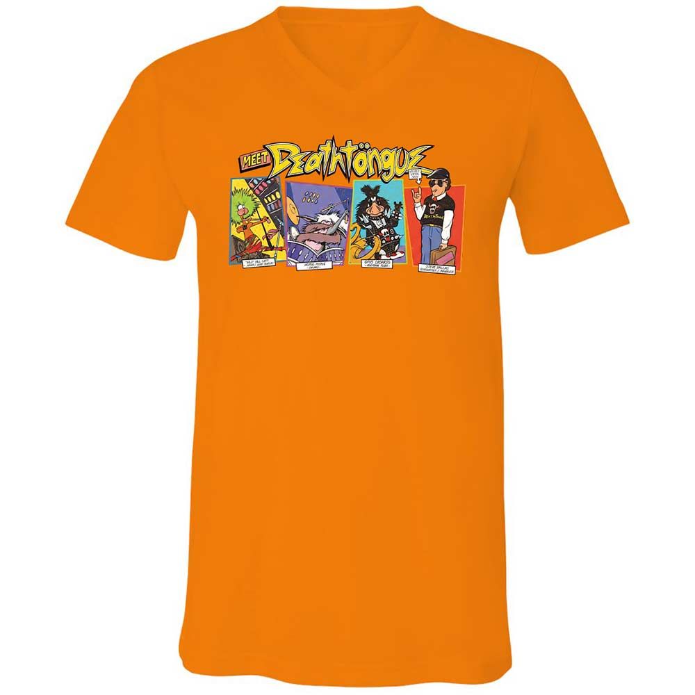 Unisex V-Neck T-Shirt - G6F9M4P6 - Orange - 12