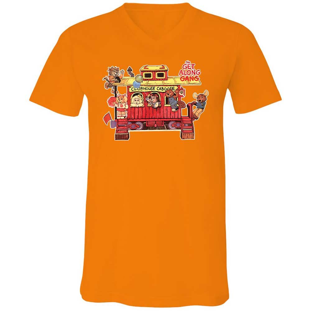 Unisex V-Neck T-Shirt - 74U9P9J7 - Orange - 12