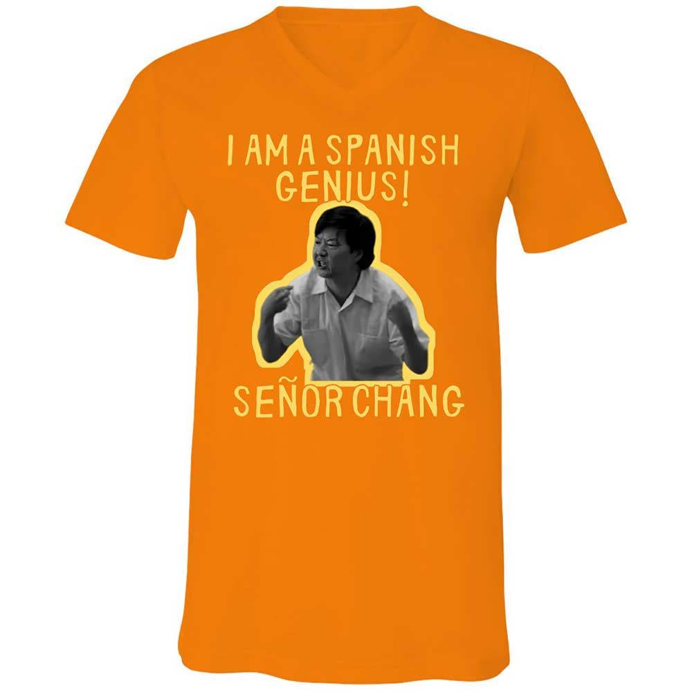 Unisex V-Neck T-Shirt - 8UFX7WPD - Orange - 12