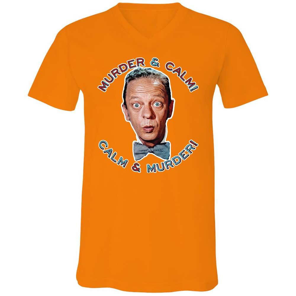 Unisex V-Neck T-Shirt - UQ26UN89 - Orange - 12