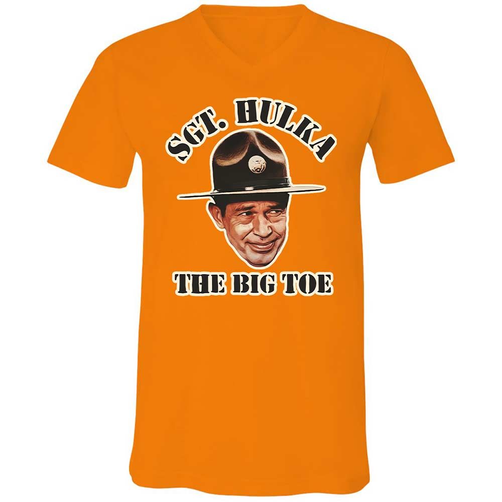 Unisex V-Neck T-Shirt - B6DQ6KN5 - Orange - 12