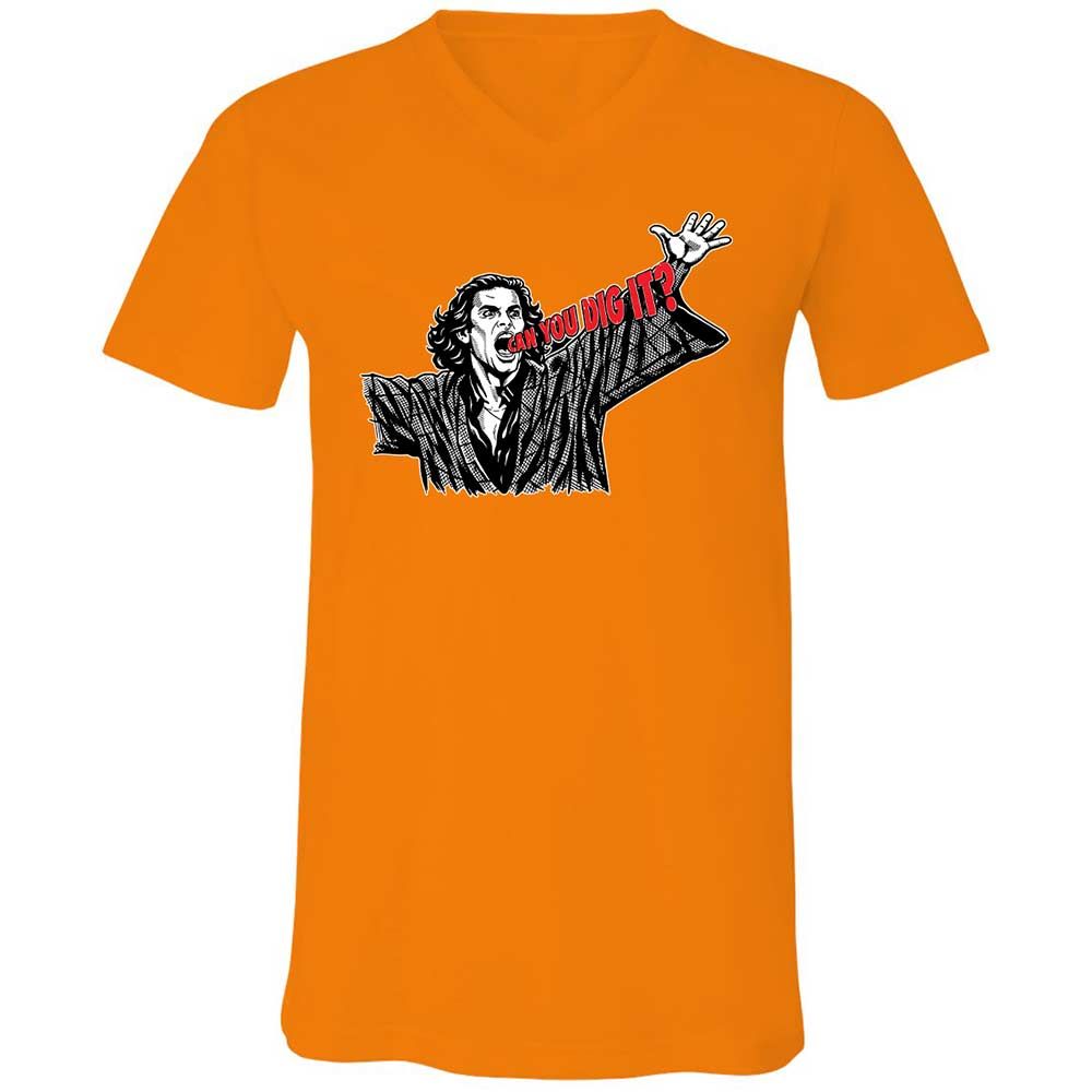 Unisex V-Neck T-Shirt - 3F9GJFQS - Orange - 12