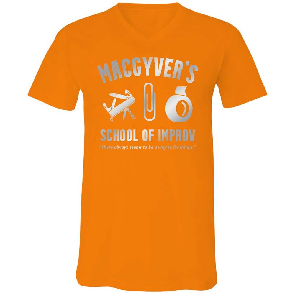 Unisex V-Neck T-Shirt - 9FSAMHCT - Orange - 12