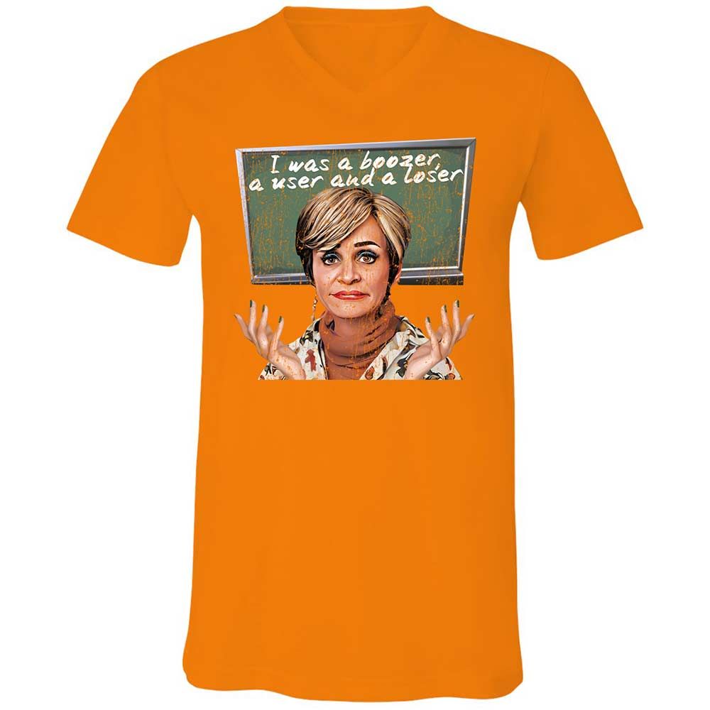 Unisex V-Neck T-Shirt - 6CY4NKKH - Orange - 12