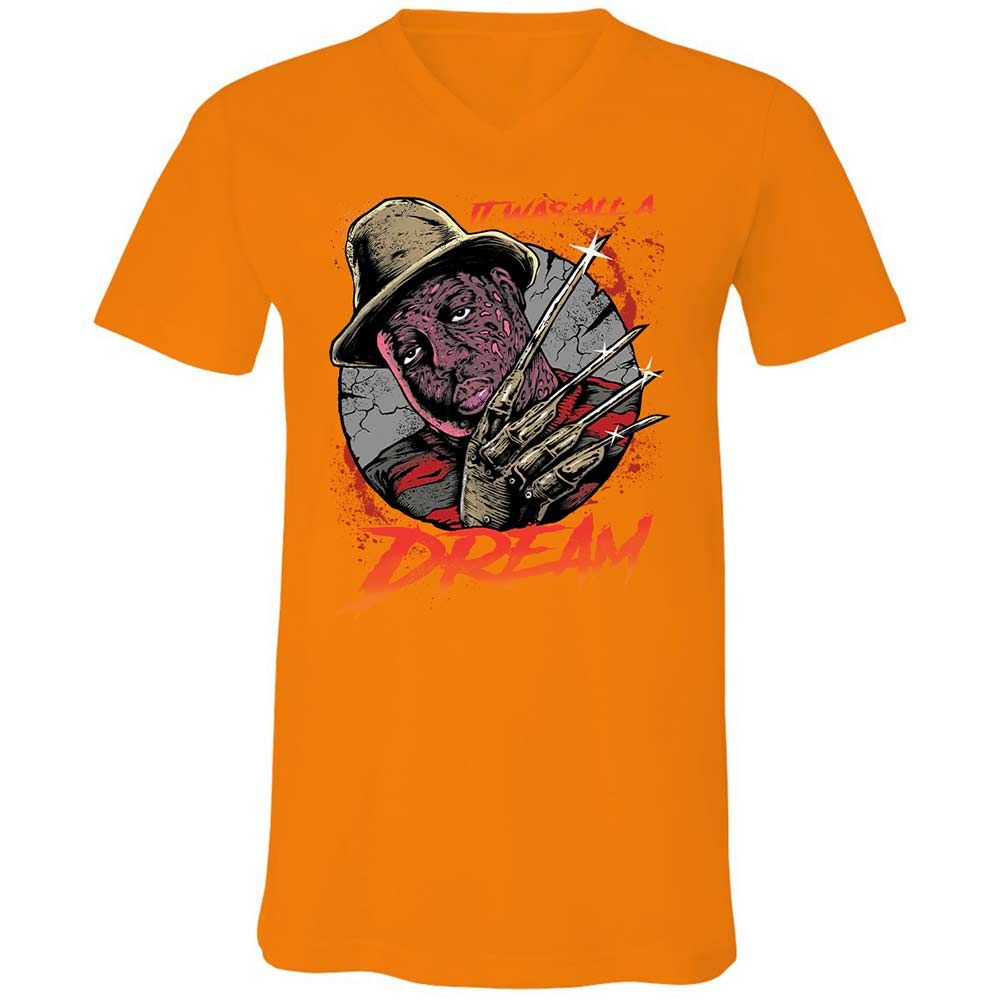Unisex V-Neck T-Shirt - BNMLGRM8 - Orange - 12