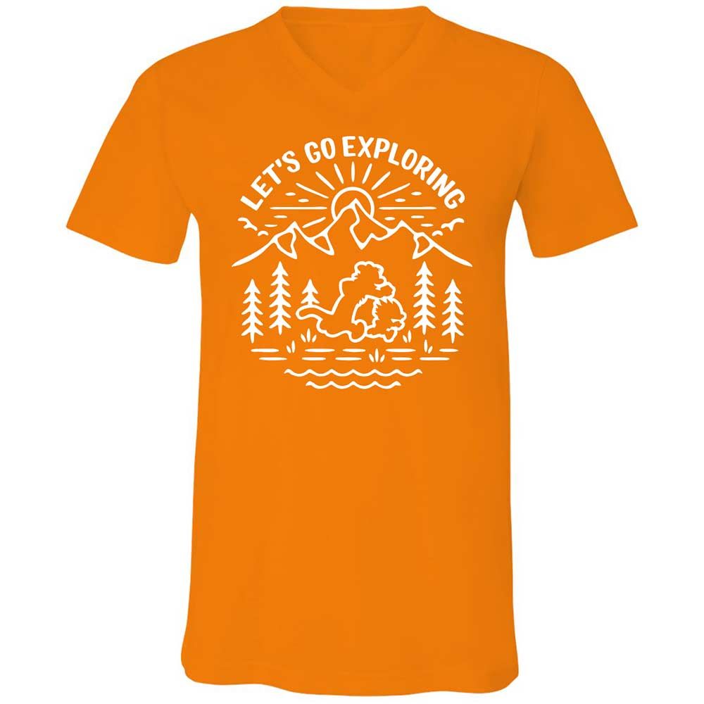 Unisex V-Neck T-Shirt - GEE99RSA - Orange - 12