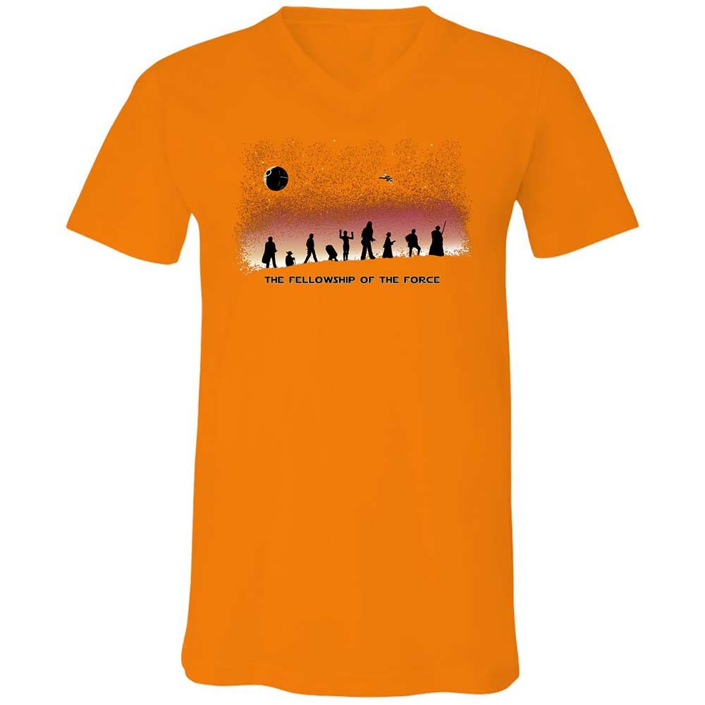 Unisex V-Neck T-Shirt - GEMM24Z9 - Orange - 12