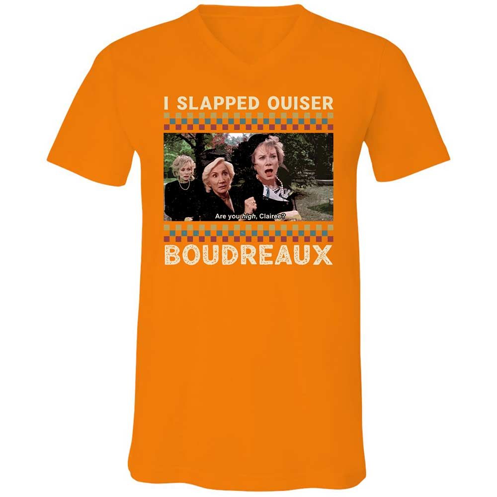 Unisex V-Neck T-Shirt - SJ52SQH4 - Orange - 12