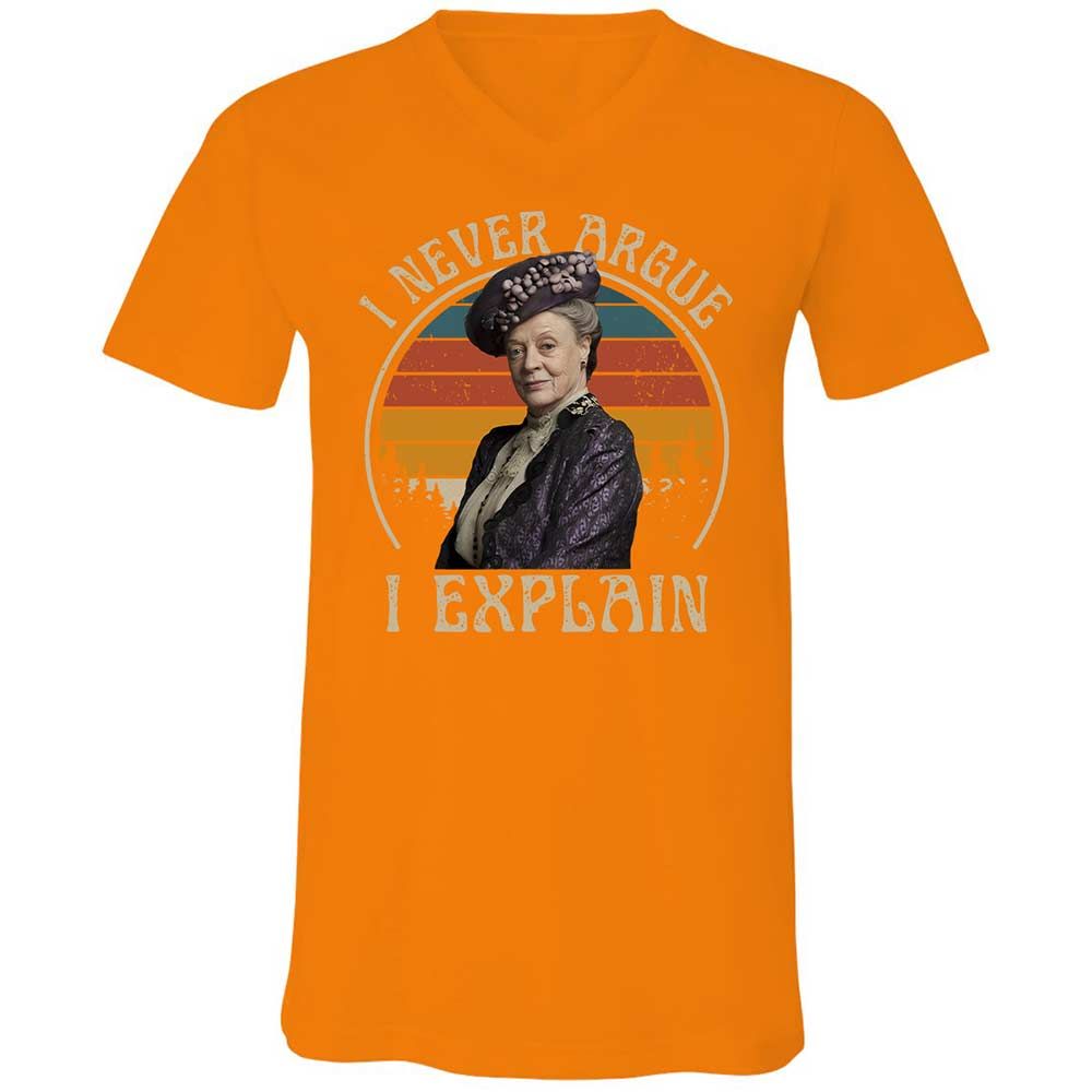 Unisex V-Neck T-Shirt - V9F3MAJH - Orange - 12