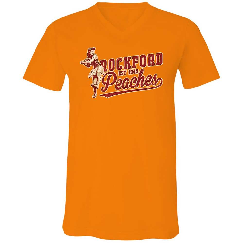 Unisex V-Neck T-Shirt - QAW4DTEK - Orange - 12