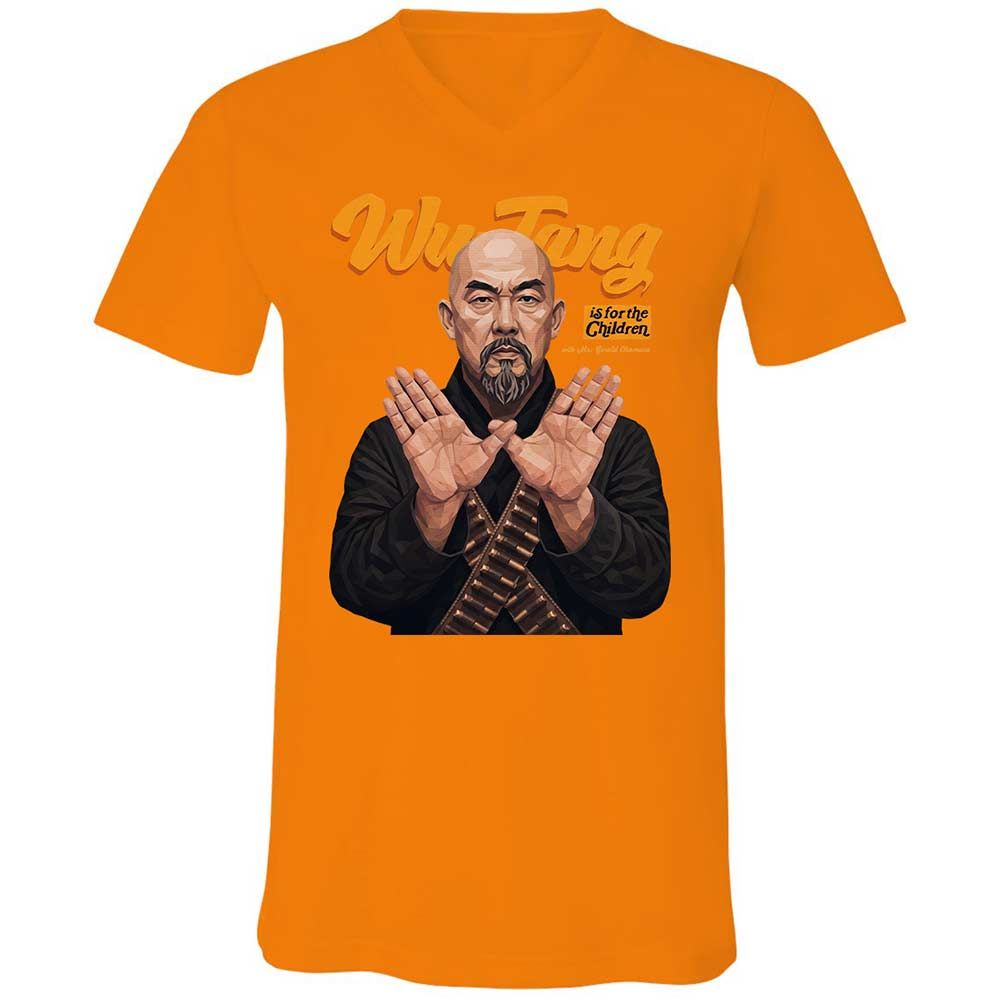 Unisex V-Neck T-Shirt - LG7RNTAL - Orange - 12