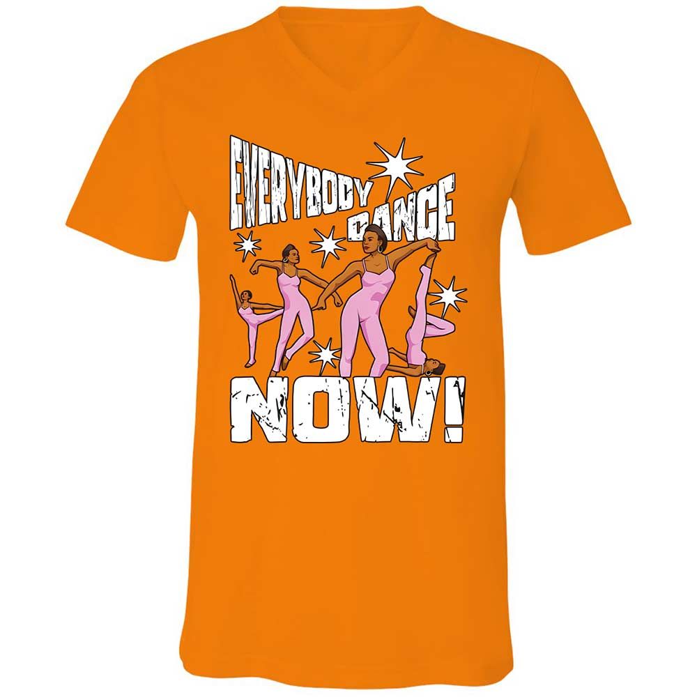 Unisex V-Neck T-Shirt - 9KWT5MVW - Orange - 12