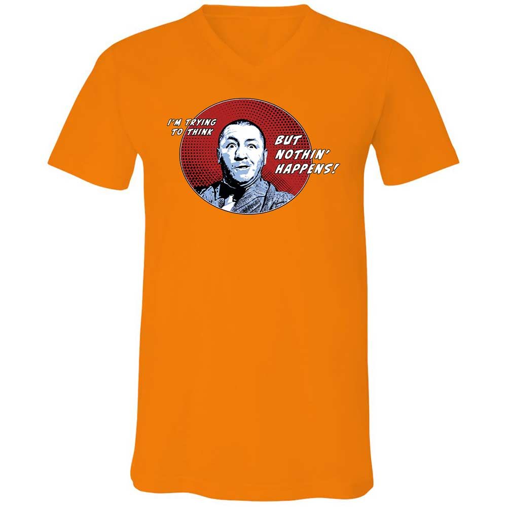 Unisex V-Neck T-Shirt - H1FD9RQW - Orange - 12