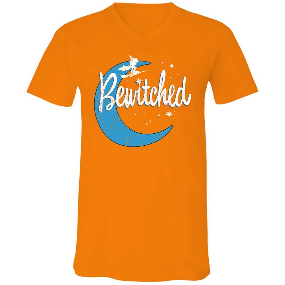 Unisex V-Neck T-Shirt - QC2T2J8J - Orange - 12
