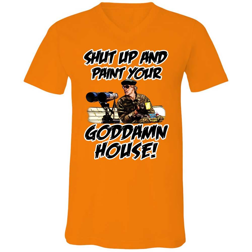 Unisex V-Neck T-Shirt - NLG8AXJN - Orange - 12