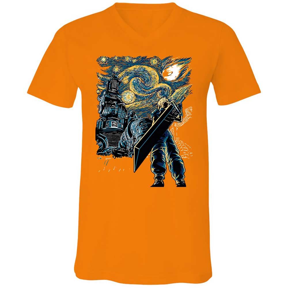 Unisex V-Neck T-Shirt - BH7BAXPF - Orange - 12