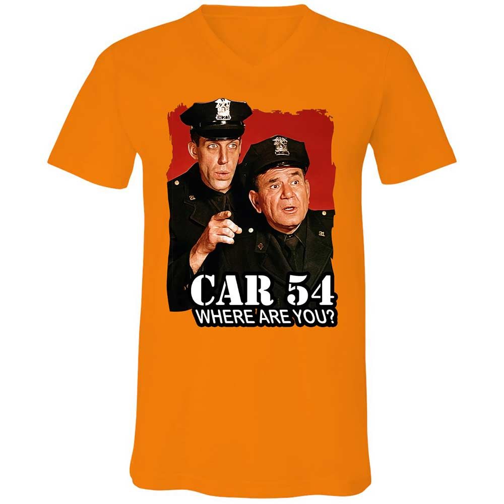 Unisex V-Neck T-Shirt - G4WAZ7GJ - Orange - 12