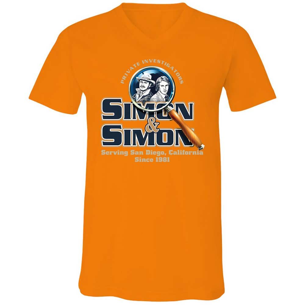 Unisex V-Neck T-Shirt - 8S9RMCVZ - Orange - 12