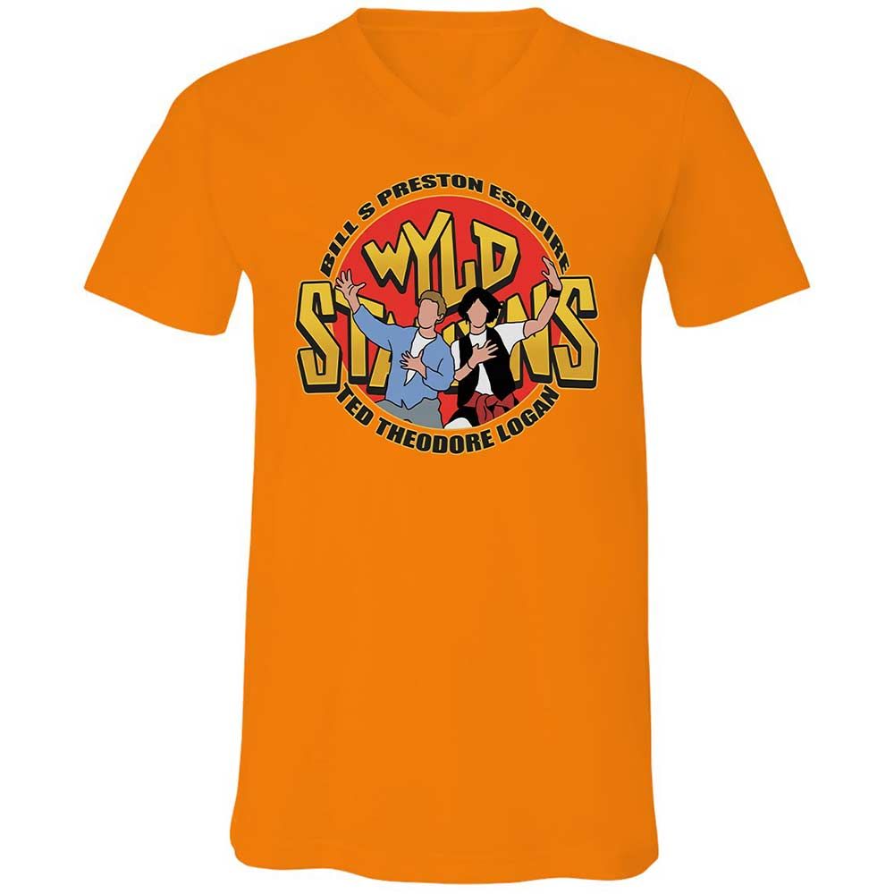 Unisex V-Neck T-Shirt - FB1J95J3 - Orange - 12