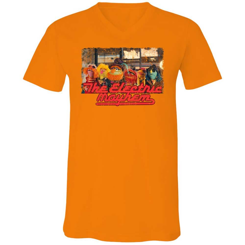 Unisex V-Neck T-Shirt - 987VZXV6 - Orange - 12