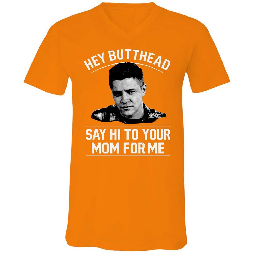 Unisex V-Neck T-Shirt - TBENHKFH - Orange - 12