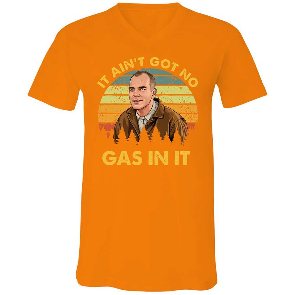 Unisex V-Neck T-Shirt - 4DG7CU7Q - Orange - 12