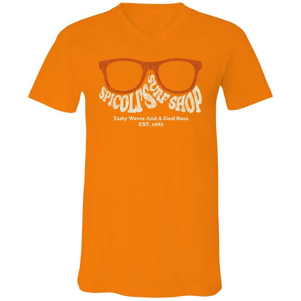 Unisex V-Neck T-Shirt - J82JMWB8 - Orange - 12