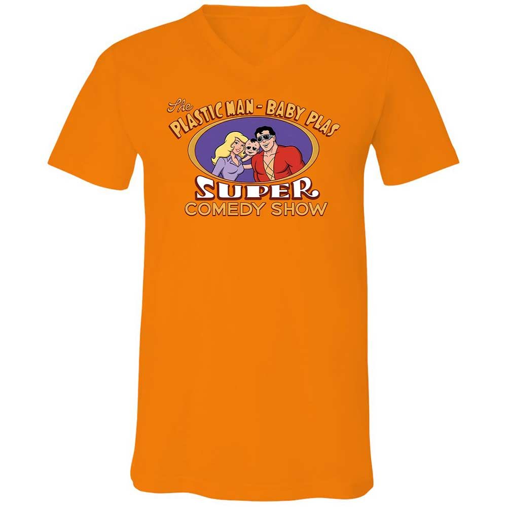 Unisex V-Neck T-Shirt - RZEMQHBU - Orange - 12