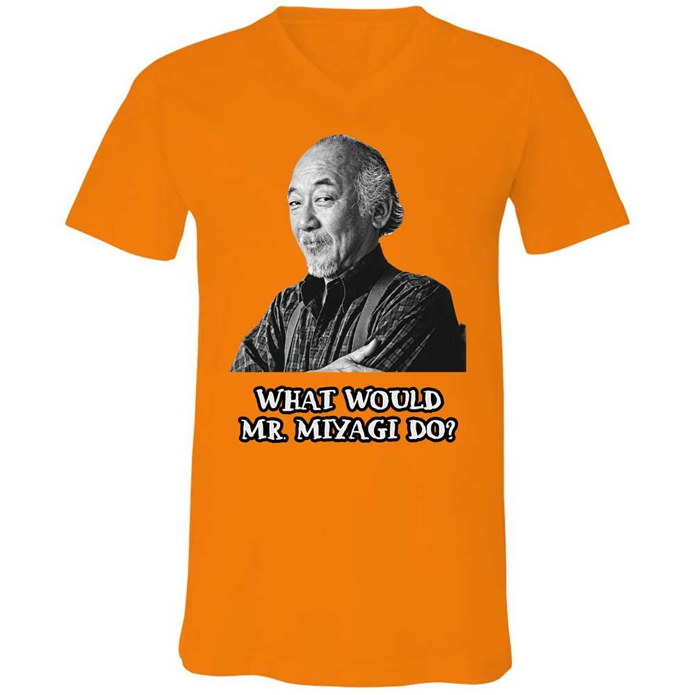Unisex V-Neck T-Shirt - UKRZ7AXC - Orange - 12