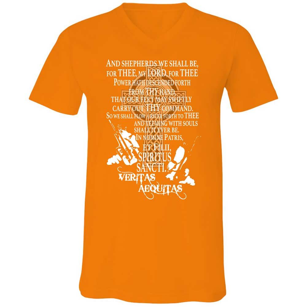 Unisex V-Neck T-Shirt - 9G9GZ6C3 - Orange - 12