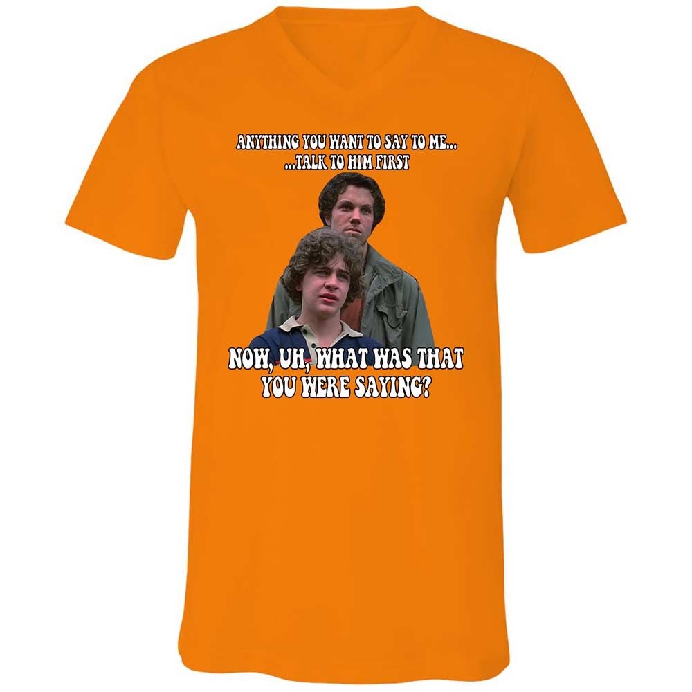 Unisex V-Neck T-Shirt - 36L2W5V7 - Orange - 12