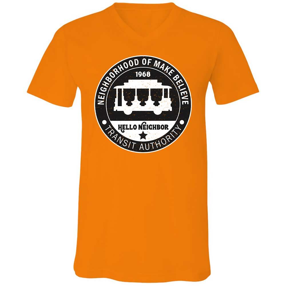 Unisex V-Neck T-Shirt - 91RW9GCB - Orange - 12