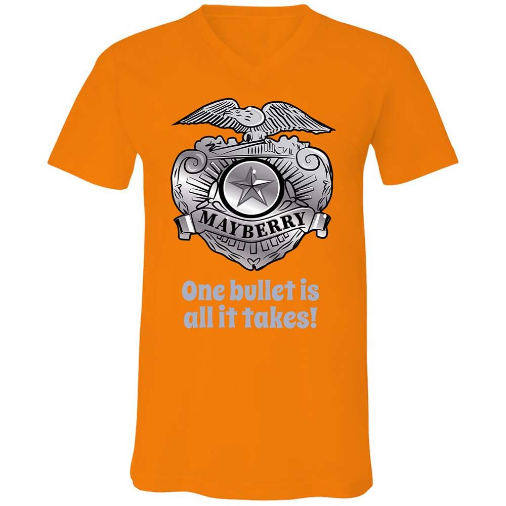 Unisex V-Neck T-Shirt - S3N4JZDA - Orange - 12