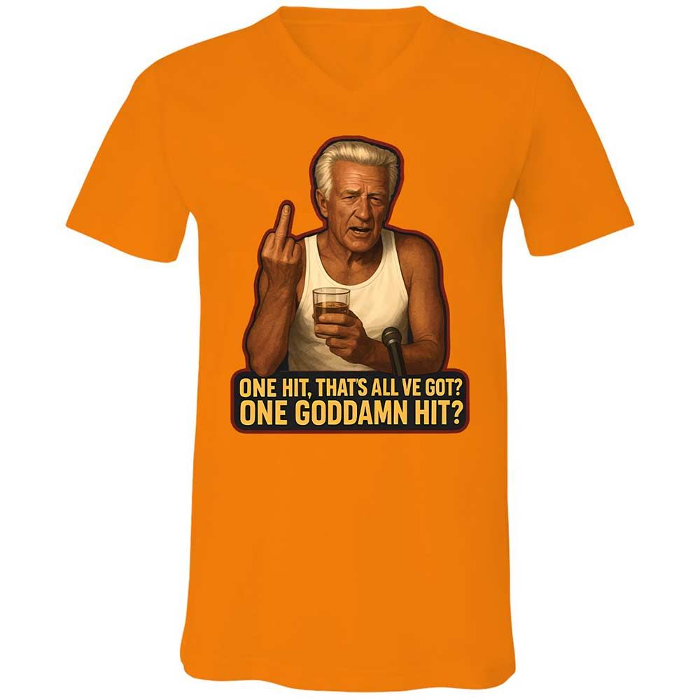 Unisex V-Neck T-Shirt - FVVQKLHZ - Orange - 12