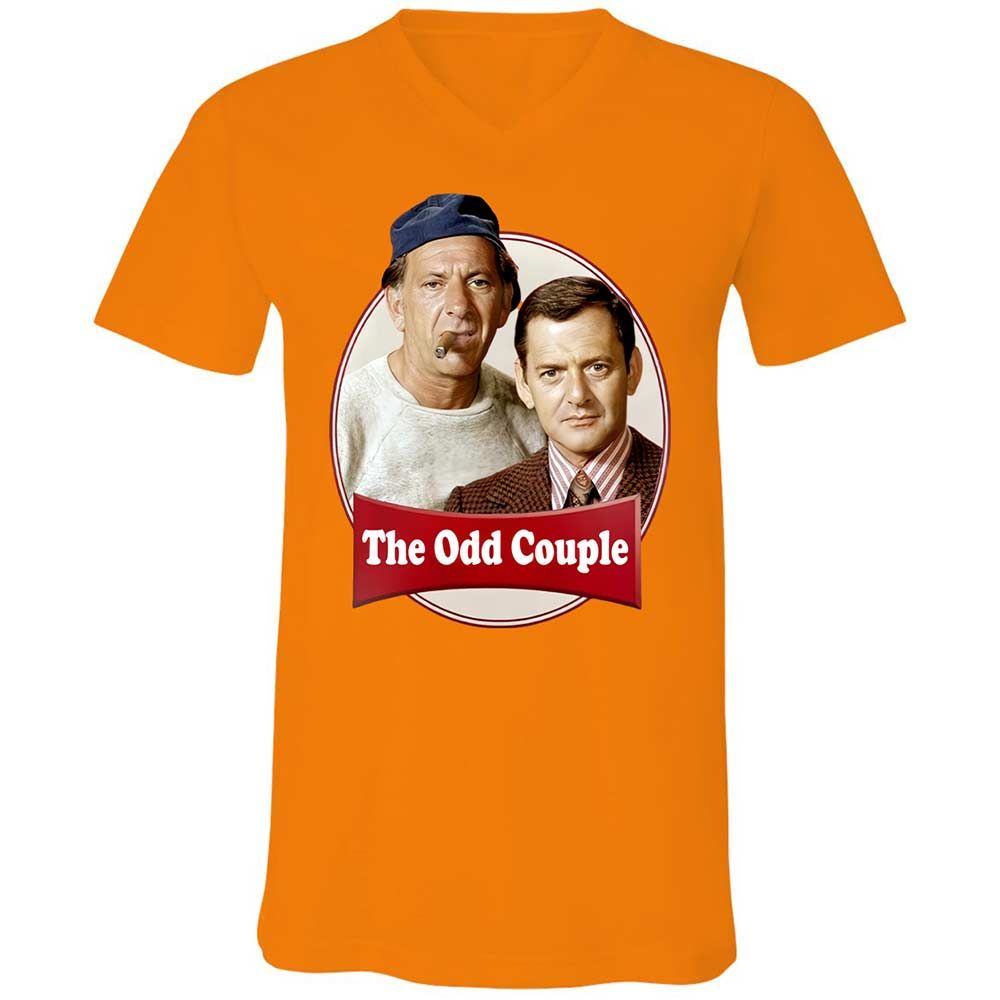 Unisex V-Neck T-Shirt - DC6EQ2KU - Orange - 12