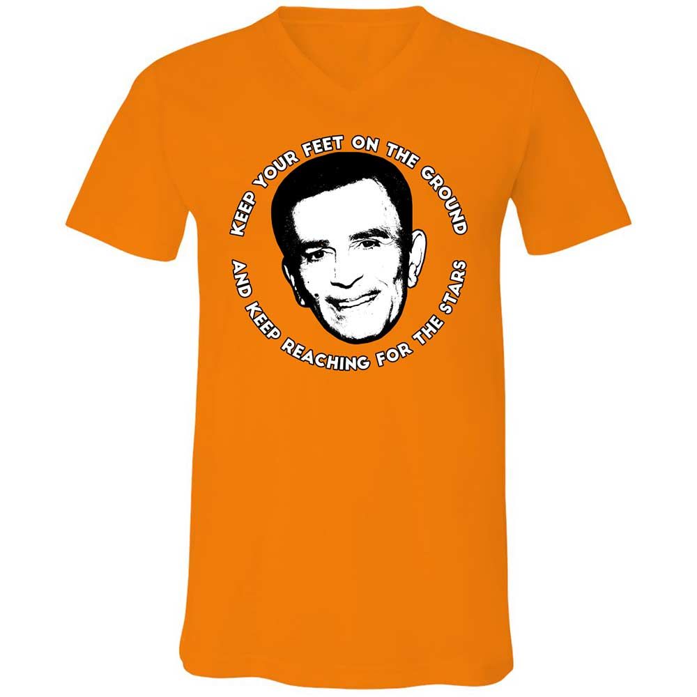 Unisex V-Neck T-Shirt - LL9QPEV7 - Orange - 12