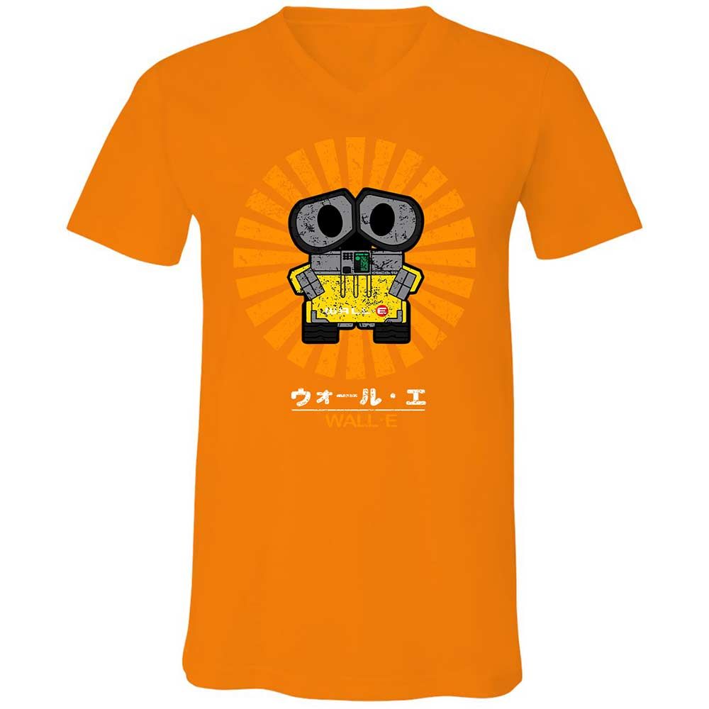Unisex V-Neck T-Shirt - APSRELKE - Orange - 12
