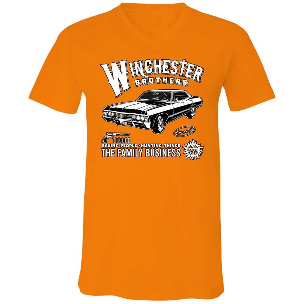 Unisex V-Neck T-Shirt - KAM13VLA - Orange - 12
