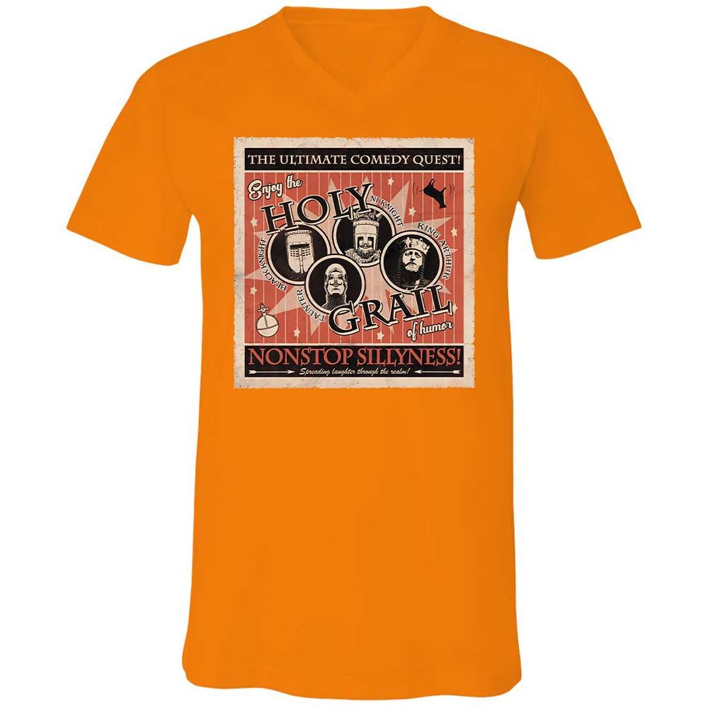Unisex V-Neck T-Shirt - WCD7Z3N3 - Orange - 12
