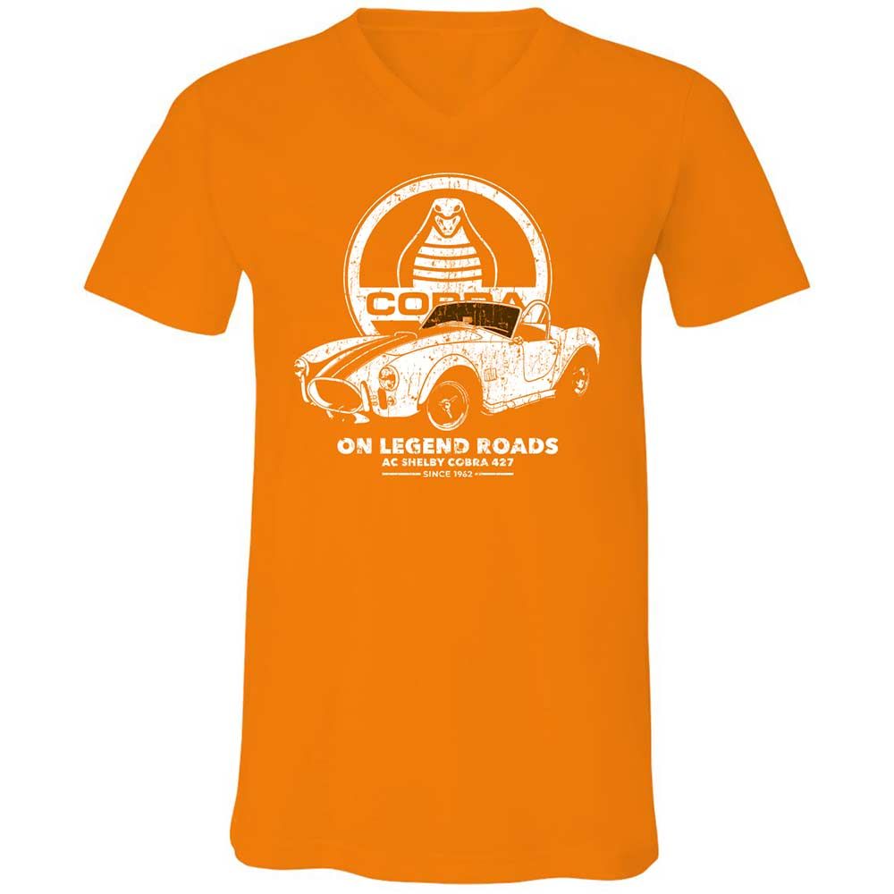 Unisex V-Neck T-Shirt - 3B31WVN8 - Orange - 12
