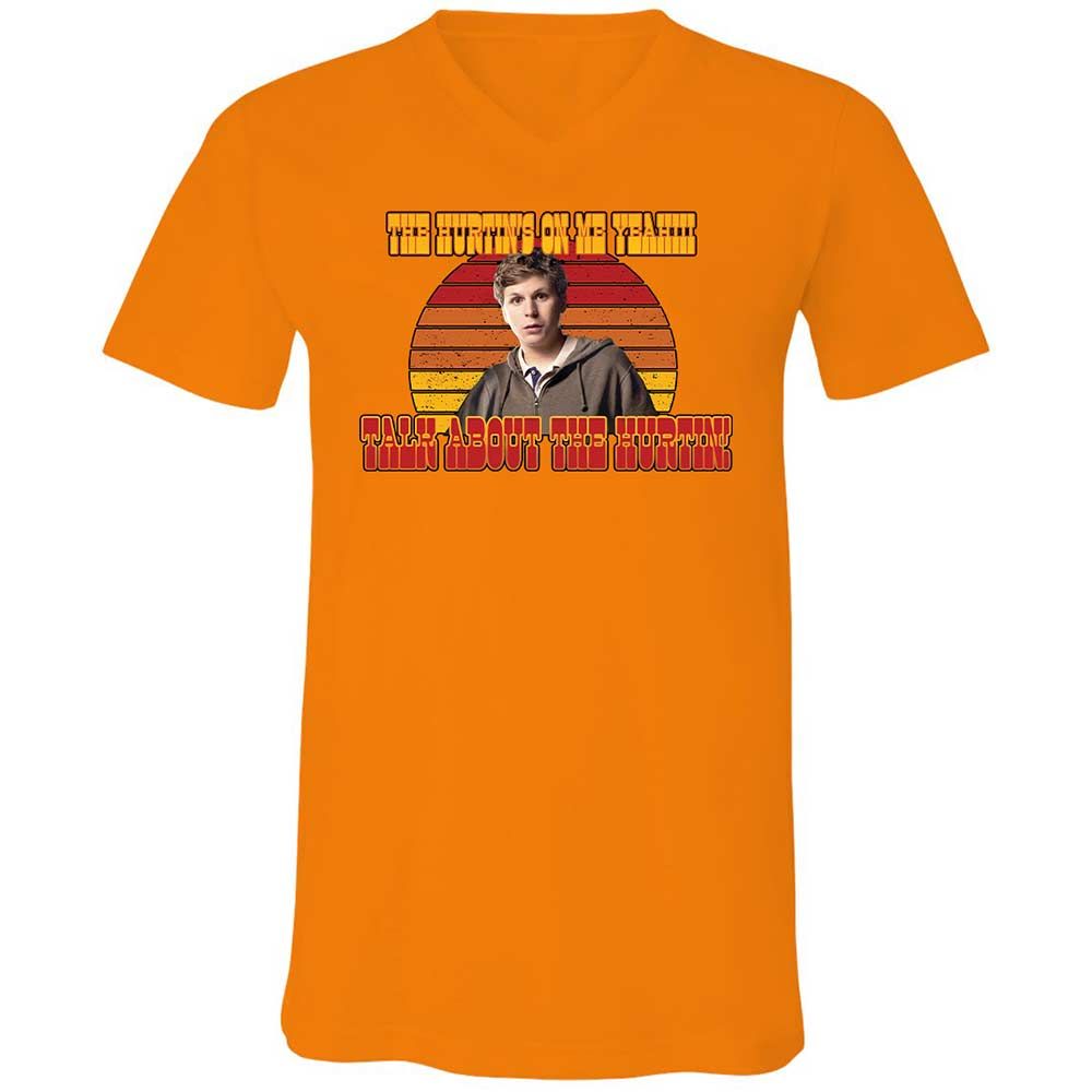Unisex V-Neck T-Shirt - E3SKWTEG - Orange - 12
